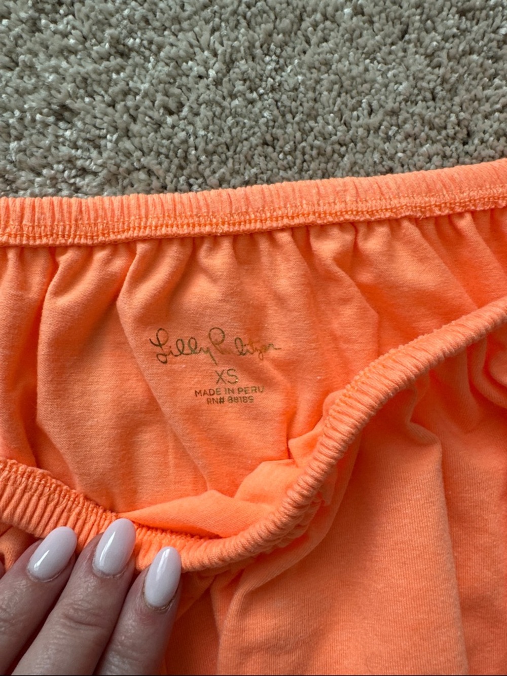 Lilly Pulitzer Orange Off-Shoulder Top - Picture 4 of 5